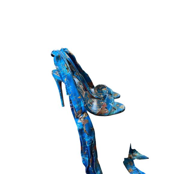 Christian Louboutin Sandale Du Desert, 100, Odissey Tie Heels, NEW, 37 - Picture 6 of 8